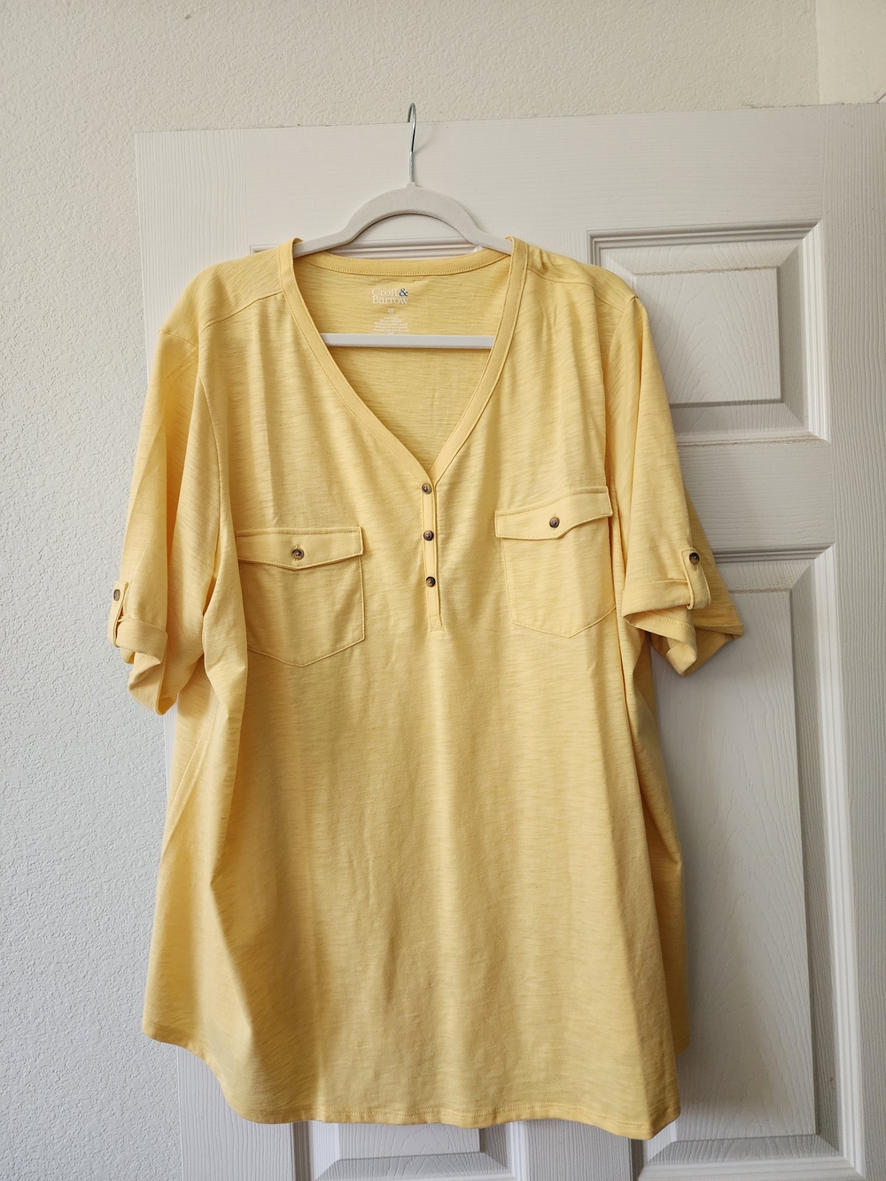 Croft & Barrow Soft Yellow Women's Tunic Top